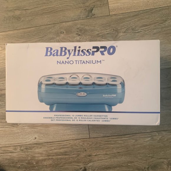NEW BABYLISSPRO NANO TITANIUM PROFESSIONAL 12-JUMBO ROLLER HAIRSETTER - Picture 1 of 4